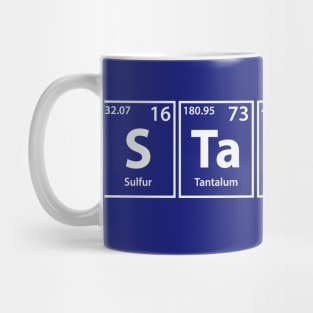 Static (S-Ta-Ti-C) Periodic Elements Spelling Mug